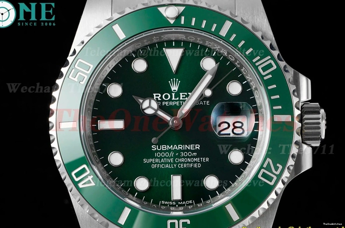 VS3135 SS 116610LV Hulk 40mm Green Submariner Dial ARF SS 0407